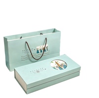 Caja de Regalo Rígida para Té con Bolsa de Papel a Juego, Logotipo Personalizado, Empaque de Lujo para Té, Caja Rígida para Regalo de Té