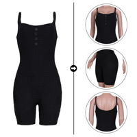 Ensemble pour femmes Combinaison spaghetti, serviette, pantoufles et sac Combinaison élégante en tricot pour femmes Combinaisons courtes une pièce et barboteuses
