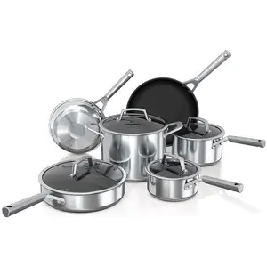 Factory wholesale 18/10 tri ply cookware set stainless steel good price