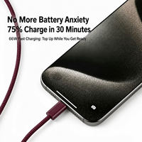 Nouveau style 2026 – Câble de charge rapide PD 60W en gros pour iPhone 18, 18 Pro, 17, 16, 15, 14, 13