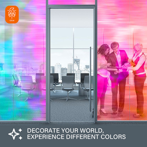 Films adhésifs décoratifs arc-en-ciel dichroïques effet caméléon pour vitres, transparents et anti-rayures, pour bâtiments commerciaux et bureaux - Product Image 5