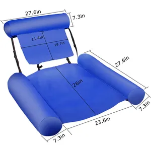 Portable Inflatable Water Float Lazy Couch Swimming Pool Floating Chair Entertainment Aquatic Sofa