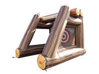 Jeu de lancer de hache gonflable interactif de carnaval à prix d'usine, jeu de tir interactif, lancer de bûcheron individuel, certifié CE, en PVC