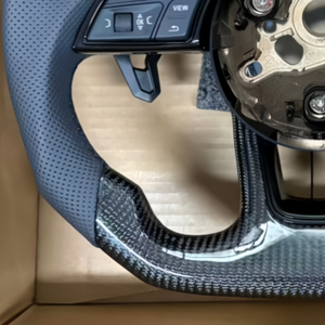 Volant de course en fibre de carbone de haute qualité pour <span class=keywords><strong>Audi</strong></span> A1 8X A3 8V A4 B8 B9 A5 A6 C7 C8 <span class=keywords><strong>Q2</strong></span> Q3 Q5 Q7 TT S3 S5 S6 S7 - Product Image 4