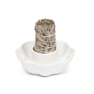 Écologique Roman Céramique Méditation Palo Santo Titulaire Bois De Santal Brûleur Porcelaine Huile Essentielle Encens Réchaud Sage Titulaire Cadeau - Product Image 4