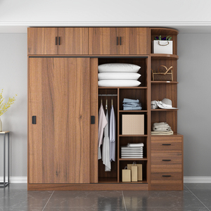 Meubles <span class=keywords><strong>de</strong></span> chambre à coucher modernes et minimalistes, armoire en bois, <span class=keywords><strong>placard</strong></span> à vêtements, combinaison <span class=keywords><strong>de</strong></span> placards, <span class=keywords><strong>porte</strong></span> <span class=keywords><strong>coulissante</strong></span>, armoire - Product Image 3