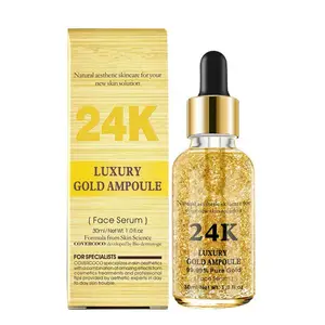 Private Label Huid Verhelderende Anti Veroudering 24K Goud Serum Met Collageen Voor Gezicht