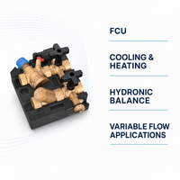 Pour vanne de régulation indépendante de la pression AB-QM, kit de raccordement flexible DN15 DN20 PN25 pour unité de ventilo-convecteur, équilibrage hydronique de chauffage