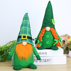 St. <span class=keywords><strong>Patrick</strong></span>'s Day Irisches Festival Partyzubehör Rudolph der Grüne Elf Cartoon Plüschpuppe Ornament aus Polyestergewebe - Product Image 1