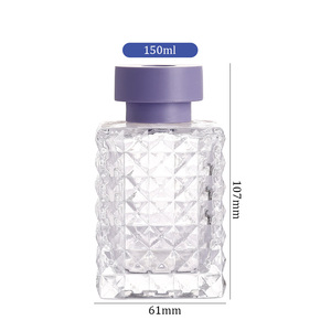 100ml thủy tinh vuông sậy khuếch tán chai với nắp vặn có thể tái chế nhiều năng lực cho màn hình sương giá in ấn để đóng gói - Product Image 5