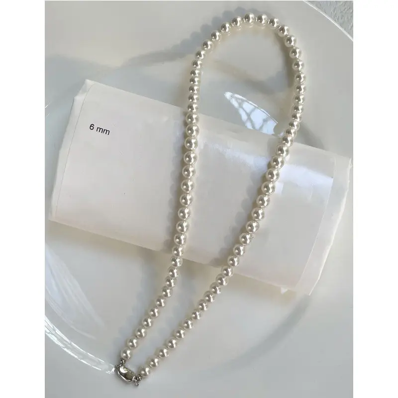 Benutzer definierte oder Standard Guter Preis Perle Gold Halskette Lange Braut Perle Halskette für Frauen