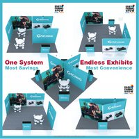 Stand d'exposition modulaire portable personnalisé pour parfums d'intérieur, avec étagères et comptoir, pour marque de bougies