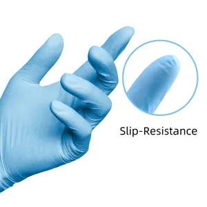 5Mil ev tek kullanımlık nitril eldiven tozsuz mavi güç ücretsiz dövme kuaför nitril eldiven 100 adet