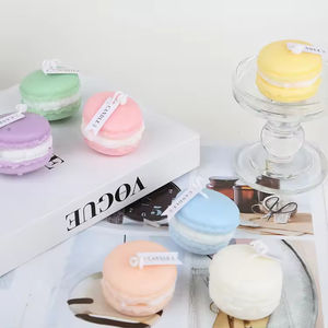 Vela Aromática con Forma de Pastel para Regalo de Cumpleaños, Boda, Fiesta, Decoración del Hogar, Linda Vela Perfumada de Macaron Hecha a Mano - Product Image 2