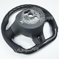 Volant personnalisé en fibre de carbone pour Volkswagen Scirocco Jetta Golf 6 Polo Gti Mk6 6 R avec cuir perforé