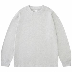 Custom Logo Oem Long Sleeve Oversized T-<b>Shirts</b> Round Neck Blank 245Gsm Printing Cotton T <b>Shirts</b> for <b>Men</b> - Product Image 5
