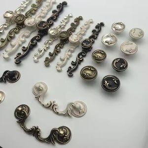 欧洲古银青铜象牙黑金锌长条环旋钮热厨房拉柜门把手 - Product Image 6
