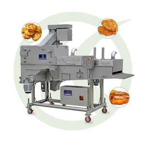 Vente directe d'usine Machine à fariner de prédépoussiérage de cube de poisson de pépite de poulet automatique Machine de poudrage à plat - Product Image 6