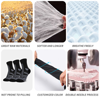 Chaussettes de compression athlétiques pour hommes personnalisées, respirantes, anti-humidité, pour la course à pied et les sports de plein air