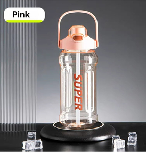 Bình nước thể thao 2 lít lớn, có ống hút thời trang, di động, đơn giản, chống rò rỉ, chống rơi, chất liệu nhự<span class=keywords><strong>a</strong></span>, kiểu dáng hiện đại - Product Image 2