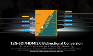 Convertisseur bidirectionnel professionnel 12G-SDI vers HDMI 2.0 4K60 Ultra HD prenant en charge la liaison fibre optique sur 20 km pour <span class=keywords><strong>studio</strong></span> professionnel - Product Image 4