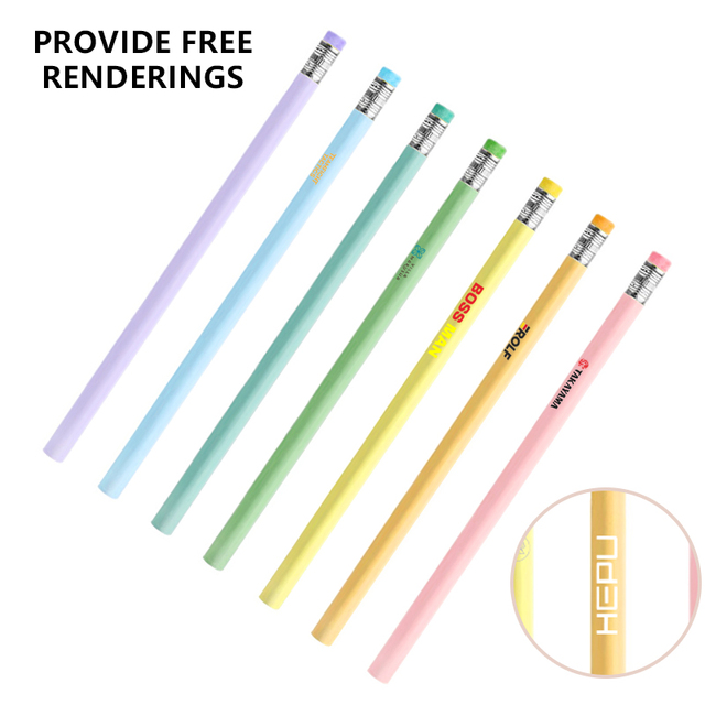 NANMU Standard School Pencils Model 003 Stylish Promotional Black HB Plastic Customizable Logo Triangular Pen Barrels Free