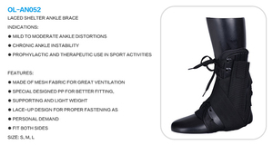 OL-AN052 Lichtgewicht Veters Sport Orthopedische Enkelbrace Revalidatieapparatuur Voor Fracturen Voor Voetondersteuning - Product Image 5