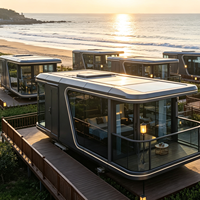 Maison-capsule préfabriquée à deux chambres, grande capacité, mobile, pour les vacances en famille