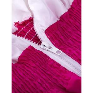 Mono de una pieza colorblock personalizado para mujer 2026, de cintura alta, manga larga, con cremallera frontal, estilo casual urbano - Product Image 2