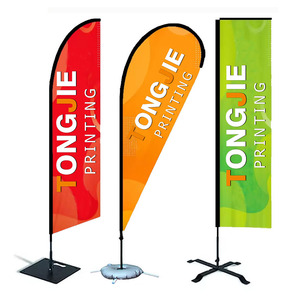 Bandiere a Goccia Personalizzate per Spiaggia con Stampa del Tuo <span class=keywords><strong>Design</strong></span>, Asta in Alluminio, OEM, in Poliestere - Product Image 2