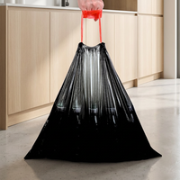 Sacs poubelles robustes en gros de 13 gallons avec cordon de serrage pour la gestion des déchets de cuisine, logo personnalisé imprimé, couleur personnalisée, emballage en PEHD