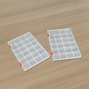 Transparent PP Plastic Storage Box 24 Grids Covered Compartments For Jewelry Organizing Desktop Storage - Product Image 1