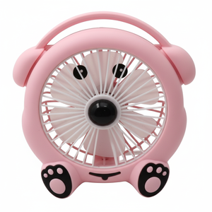 Ventilatore da Tavolo Pink Bear 10-12.9 Pollici con Motore AC, Oscillante, Controllo Meccanico, 40W, in Plastica, per Uso Domestico, con Timer e Tre Velocità - Product Image 1