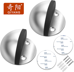 Tope de <span class=keywords><strong>puerta</strong></span> de acero inoxidable moderno QIYANG, Tope de <span class=keywords><strong>puerta</strong></span> de madera para montaje en <span class=keywords><strong>suelo</strong></span> de goma para herrajes de <span class=keywords><strong>puerta</strong></span> de construcción de hoteles - Product Image 1