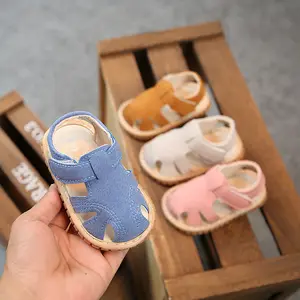 2024 летняя обувь для детей 0-1-2 лет, новые летние детские сандалии для девочек и мальчиков, детская обувь, мягкая нескользящая обувь
