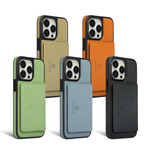 <span class=keywords><strong>Cover</strong></span> <span class=keywords><strong>per</strong></span> telefono sottile <span class=keywords><strong>di</strong></span> lusso <span class=keywords><strong>di</strong></span> fascia alta con supporto porta carte <span class=keywords><strong>per</strong></span> <span class=keywords><strong>iPhone</strong></span> 16 15 14 13 12 Pro Max pelle custodia in pelle sintetica - Product Image 6