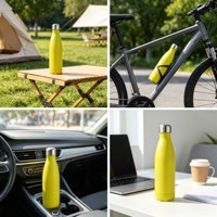 Botella de Agua con Aislamiento Térmico de Doble Pared de Acero Inoxidable, a Prueba de Fugas, con Forma de Cola, para Viajes, con Logotipo Grabado con Láser