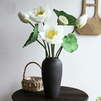 Vente en gros de lotus pour décoration de salon, arrangement floral à faire soi-même, simulation de bouquet de fleurs, fleurs artificielles, plante verte, lotus