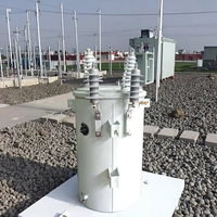 Hangen 37KVA MV & HV transformateur de Distribution immergé dans l'huile 120/240V monophasé 10KV entrée 380V 220V sortie 60Hz monté sur poteau