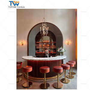 Fábrica de China, muebles de <span class=keywords><strong>Bar</strong></span> de alta calidad, moderno restaurante redondo, Hotel, salón, <span class=keywords><strong>Bar</strong></span>, diseño de mostrador - Product Image 6