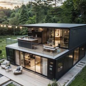 Villa Prefabbricata Personalizzata a 2 Piani in <span class=keywords><strong>Container</strong></span> da 40 Piedi, Pieghevole e Mobile, Struttura in Acciaio per Caffetteria o Ristorante - Product Image 4