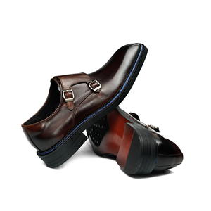 2025 New Elegant Handmade Full Grain Classic Double Monk Strap <b>Men</b> Leather Dress <b>Shoes</b> - Product Image 6