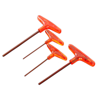 Kunci Hex T-Handle Serbaguna dengan Pegangan Merah dari Baja Paduan yang Tahan Lama untuk Perakitan Furnitur, Perbaikan Sepeda & Penggunaan Industri.