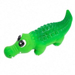 Jouet pour chien en latex naturel, crocodile couineur, grand jouet à mâcher amusant anti-stress pour chiens, fournitures promotionnelles durables pour animaux de compagnie - Product Image 1