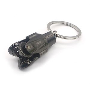 Black Nickel Plating 3D Drill Bit Keychain Metal Zinc Alloy Custom <b>Key</b> Chain - Product Image 1