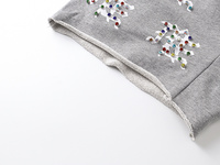 Shorts décontractés personnalisés avec logo de marque pour homme, pantalon multicolore en strass lourd, shorts de mode MIXED EMOTION pour hommes