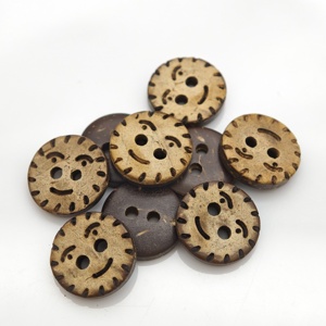 <span class=keywords><strong>Botones</strong></span> de Coco Naturales Biodegradables Sin Plástico con Diseño de Sonrisa de Dibujos Animados Grabados con Láser para Ropa Casual Infantil - Product Image 5