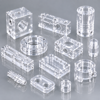 Pièces acryliques usinées sur mesure par CNC, composants transparents en PMMA, blocs de collecteur hydraulique, fabricant OEM de précision