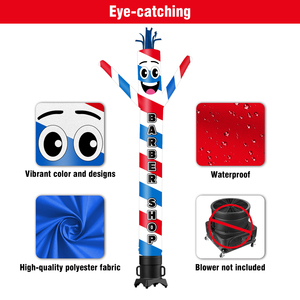 Gonfiabile Pubblicitario a Forma di Barbiere, Gigante Tubo Ondeggiante per Decorazioni Esterne, Promozione Aziendale con Ventilatore - Product Image 2