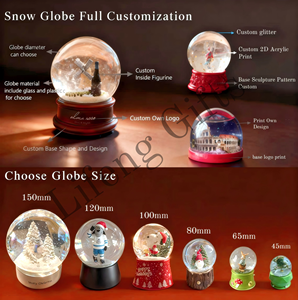 Globo di Neve in Resina Personalizzato con Aquila Americana, Grande Souvenir Personalizzabile - Product Image 4